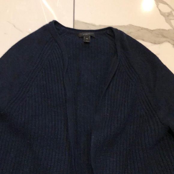 Gorgeous navy blue J. Crew wool cardigan XS - Picture 2 of 12